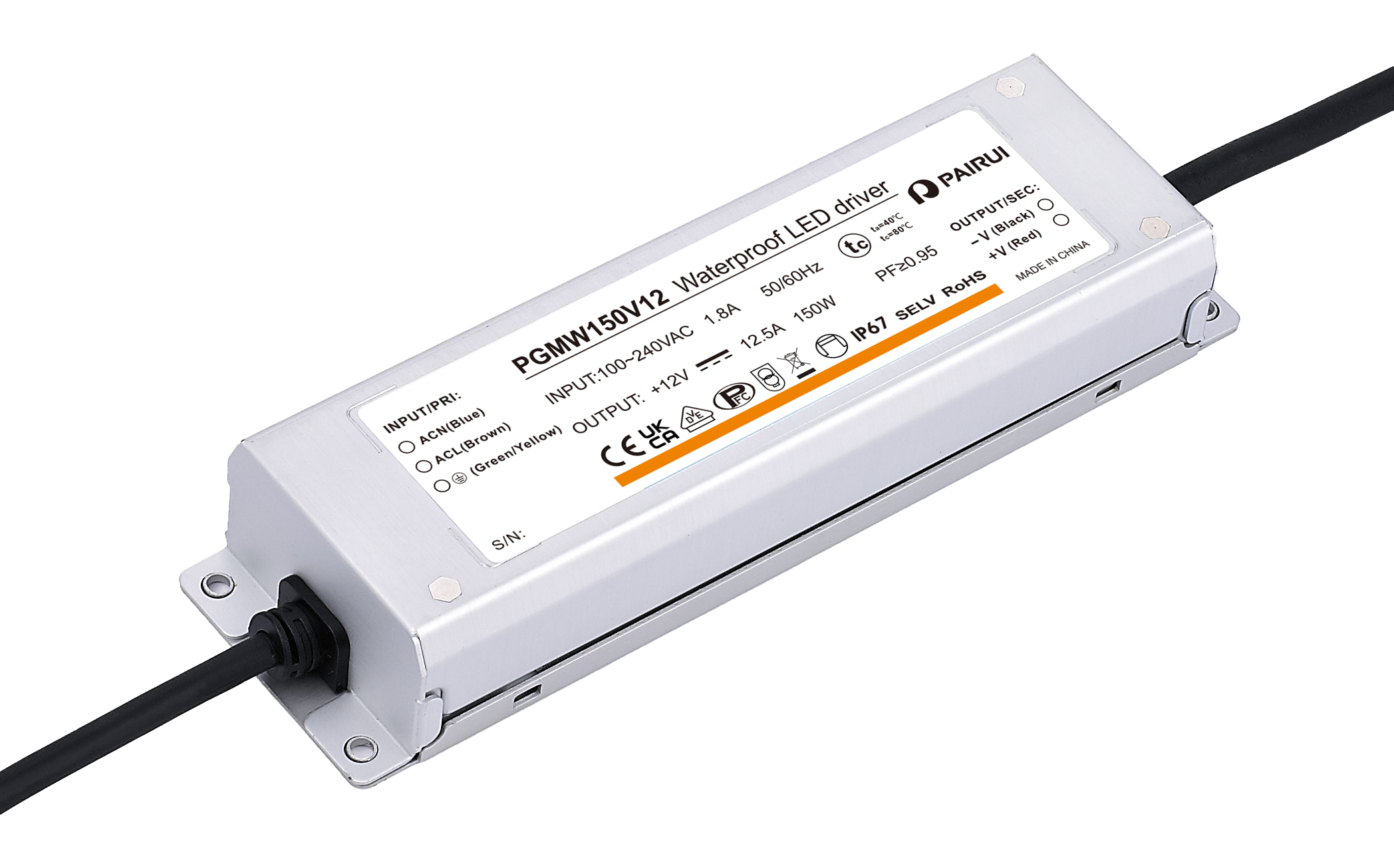 AC-DC-EU LED Driver_Constant Voltage Professional Type_PGMW150V24